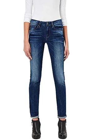 G-Star RAW Jeansy damskie 3301 Contour High Waist Skinny, niebieski (Medium Aged 8464-071), 24W x 34L
