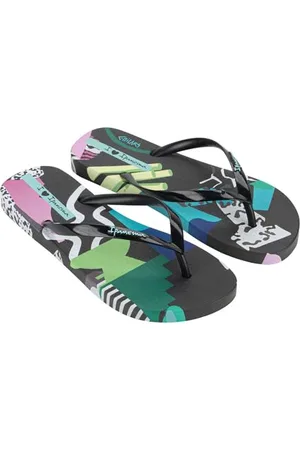Ipanema Graffiti IV Fem, japonki damskie, niebieski/zielone, 39 EU, , 39 EU