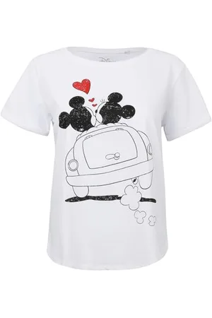 Disney Damska koszulka Mickey i Minnie Hearts, , 36