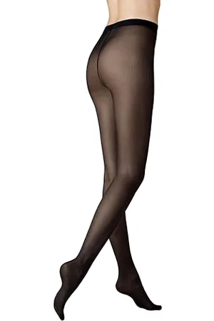 Kunert Modne rajstopy damskie, cienkie paski, czarne, 48-50, , 48-50