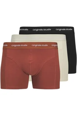 JACK & JONES Męskie bokserki Jacvesterbro Solid Trunks 3 Pack N Pls (3 sztuki), , 4XL