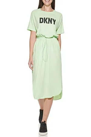 DKNY Damska talia z krótkim rękawem, z logo, laserem, M
