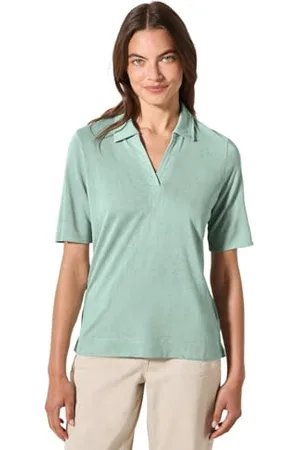 CECIL Linen Optic_Polo with Collar S, , S