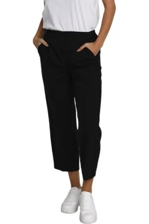 Kaffe KAsakura damskie spodnie 3/4 Capri Casual spodnie robocze, proste nogawki, spodnie rekreacyjne, wysoki stan, spodnie capri, , 34