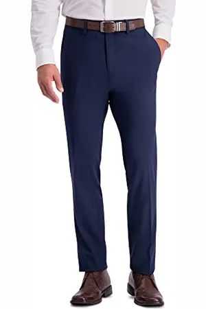 Kenneth Cole Męskie spodnie w kratkę cienia ze stretchem slim fit