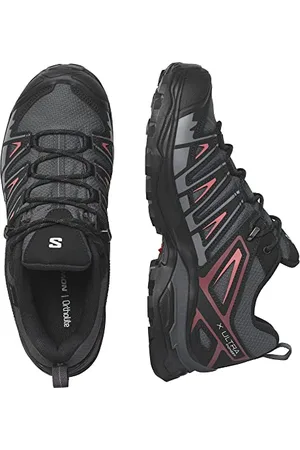 Salomon X Pioneer Gore-Tex damskie buty trekkingowe, w każdych warunkach pogodowych, bezpieczne trzymanie stopy, stabilne i amortyzujące, Magnes, czarna herbata, róża, 36 2/3 EU