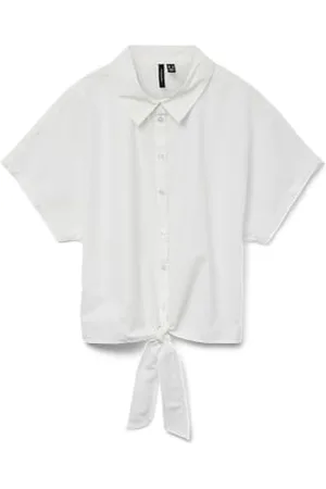 VERO MODA Vmfanni Ss Short Tie Shirt WVN Ga, , S