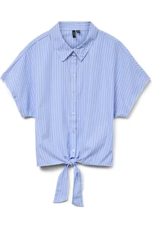 VERO MODA Vmfanni Ss Short Tie Shirt WVN Ga, , M