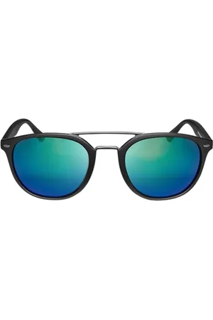 Columbia Okulary przeciwsłoneczne dla dorosłych unisex C546SP FIRECAMP - matowy czarny/zielony błysk z zieloną soczewką lustrzaną, , rozmiar uniwersalny