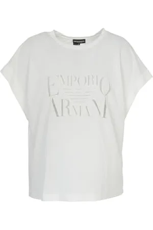 Emporio Armani Damska koszulka Devore z okrągłym dekoltem beżowa L, , L