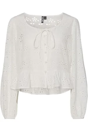 Pieces® Pcfarmorine Ls Top WVN, , XS
