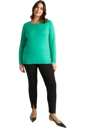 Fiorella rubino : Jegginsy z rozcięciami na dole Curvy Size Spring Summer 24, , 48 Duże rozmiary