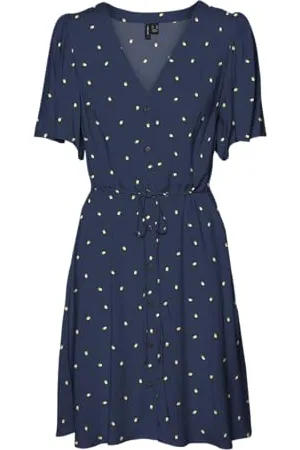 VERO MODA Vmalba Ss Short Dress WVN Ga Noos, , L