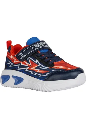 Geox J Assister Boy B Sneakers, granatowe/pomarańczowe, 24 EU, , 24 EU
