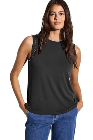 Street one Jersey top w.Rivet Details Granite Grey 34, , 34