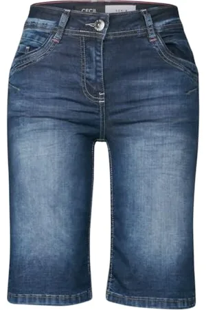 CECIL Style NOS Scarlett Shorts Midblue Mid Blue Used Wash 31, , 31
