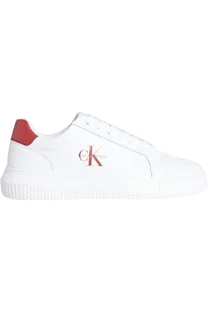 Calvin Klein Jeans Męska masywna podeszwa Mono LTH YM0YM01317 Low Top, biała (jasna biel/Tandoori Spice), 6,5 UK, , 39 EU