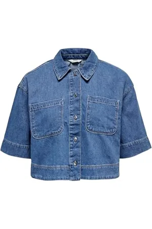 ONLY Cropped Fit koszula dżinsowa, , L