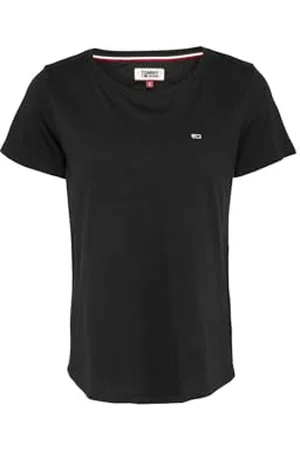 Tommy Hilfiger Damska koszulka Tjw Slim C-Neck Tee Dw0dw20459 S/S T-shirt, czarna (czarna), rozmiar L, , L