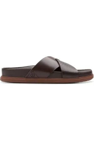 Clarks Męskie sandały Torford Cross Slide Sandal, brązowa skóra, 45 EU, , 10