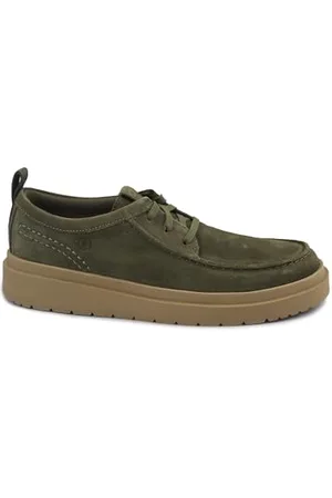 Clarks Polden Moc Derby, Olive Suede, 44 EU, , 41.5 EU