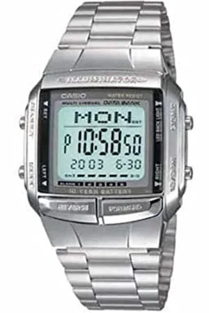 Casio Męski cyfrowy zegarek kwarcowy z bransoletką ze stali nierdzewnej DB-360-1A, , Pasek