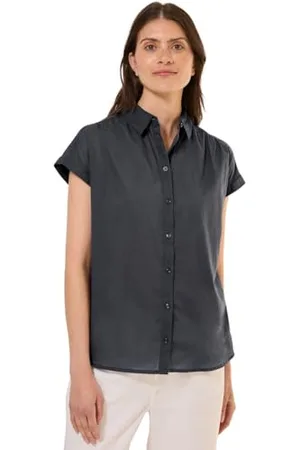 CECIL Solid Blouse Volcanic Grey M, , M