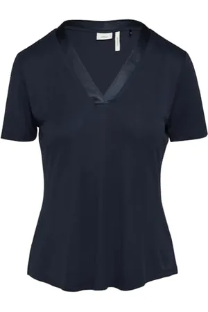QS by s.Oliver T-shirt z satynowym dekoltem, , 34