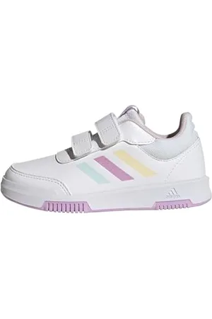 adidas Uniseks - dzieci Tensaur Hook and Loop Shoes, White/Almost Blue/Bliss Lilac, 39 1/3 EU