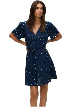 VERO MODA Vmalba Ss Short Dress WVN Ga Noos, , M