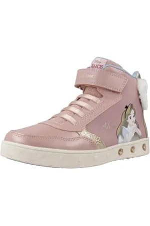 Geox J Skylin Girl G Sneaker, LT Rose/Platinum, 10 UK Child, , 10 UK Child