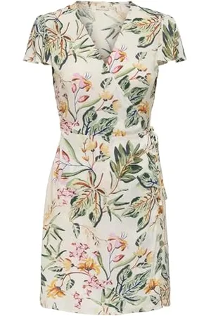 JDY Sezen Life S/S Wrap Dress WVN Dia, , S