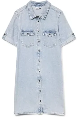 VERO MODA Damska sukienka dżinsowa Vmjennie Ss Short Mix Noos, , L