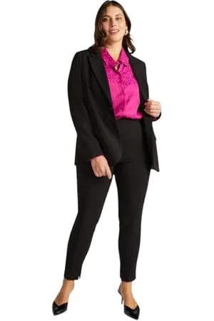 Fiorella rubino : Spodnie skinny z wiskozą LENZING ECOVERO Curvy Size Spring Summer 24, , M Duże rozmiary