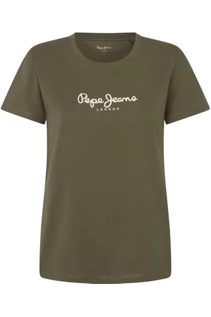 Pepe Jeans Damska koszulka Fiore, zielona, S, , S