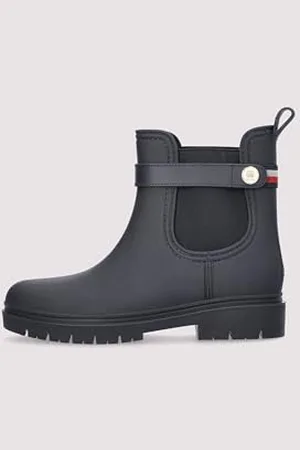 Tommy Hilfiger Damskie buty przeciwdeszczowe TH Stud Gumowane (FW0FW08168), niebieskie (Space Blue), rozmiar 40, , 41 EU