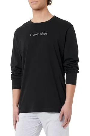 Calvin Klein Męska koszulka z okrągłym dekoltem L/S 000NM2771E L/S, czarna (czarna), L, , L