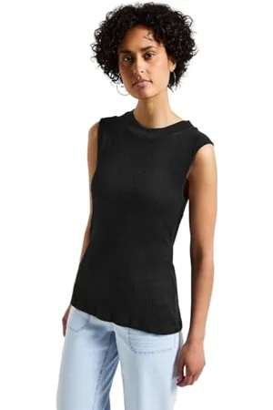 Street one Basic Structure Turtle Neck Top Black 40, , 40