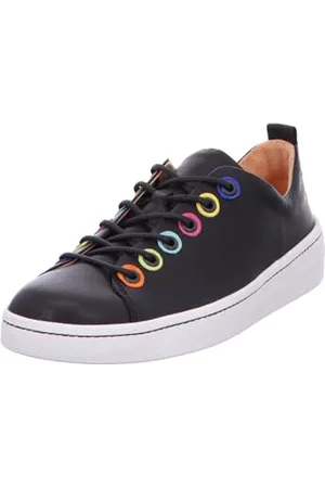 Think! Damen KUMI chromfrei gegerbte nachhaltige Halbschuhe, SCHWARZ/KOMBI 0000