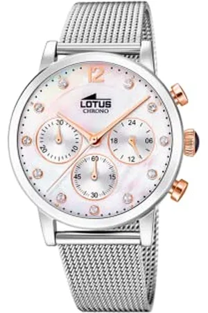 Lotus Damski chronograf zegarek kwarcowy z paskiem ze stali nierdzewnej 18676/1