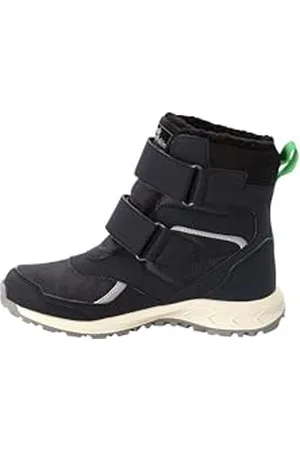Jack Wolfskin Dzieci uniseks WOODLAND WT TEXAPORE HIGH VC K buty śnieżne, dark Niebieski/Zielony, 38 EU
