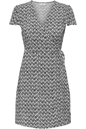 JDY Sezen Life S/S Wrap Dress WVN Dia, , M