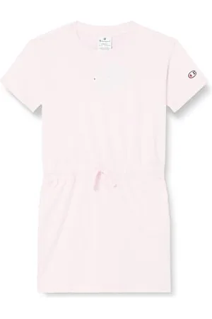 Champion Legacy Icons G - Elastic Waist S/S Sukienka Casual, Różowy Dżeton, 5-6 Lat Dziewczyny i Dziewczyny SS24