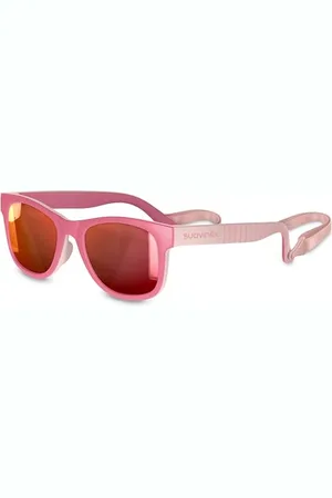 Suavinex Okulary przeciwsłoneczne dla dzieci w wieku od 2 do 3 lat, polaryzacyjne, z filtrem UV-400, 100% ochroną UVA i UVB, z pokrowcem ochronnym i paskiem, bardzo elastyczne i lekkie, różowe,