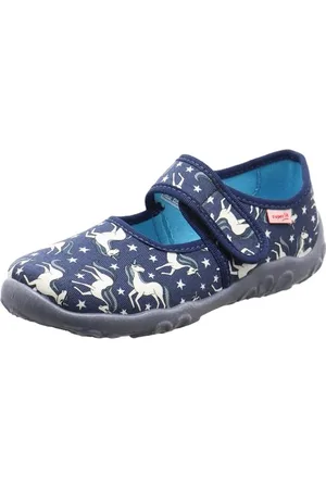 Superfit Mädchen BONNY Hausschuhe, BLAU/MEHRFARBIG 8110