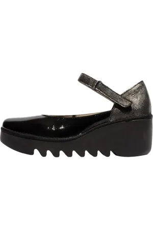 Fly London Damskie BAWO543FLY Mary Jane Flat, czarny/srebrny, 38 EU, , 5 UK