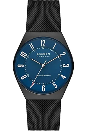 Skagen Mężczyźni Grenen Solar Zegarek, Niebieski/Czarny, Ø 37 mm