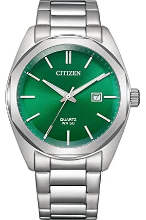 Citizen Analogowy zegarek męski z żółtą tarczą, , Japoński
