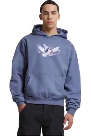 Mister Tee Męska bluza z kapturem Vive La Liberte Oversize Hoody Vintage Blue XXL, Styl vintage., XXL