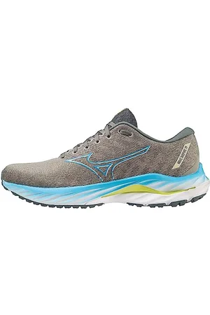 Mizuno Męskie Wave Inspire 19 do biegania, GGray/JBlue/Bolt2Neon, 11 UK, , 46 EU